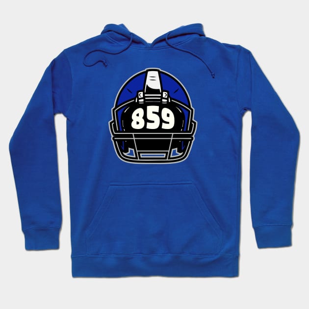 Retro Football Helmet 859 Area Code Lexington Kentucky Football Hoodie by SLAG_Creative